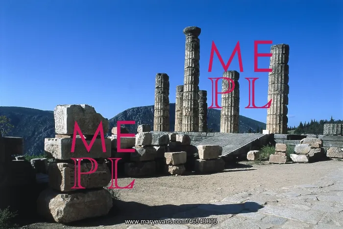 : GREECE. CENTRAL GREECE. PHOCIS. Delphi. Temple : GREECE. CENTRAL GREECE. PHOCIS. Delphi. Temple
