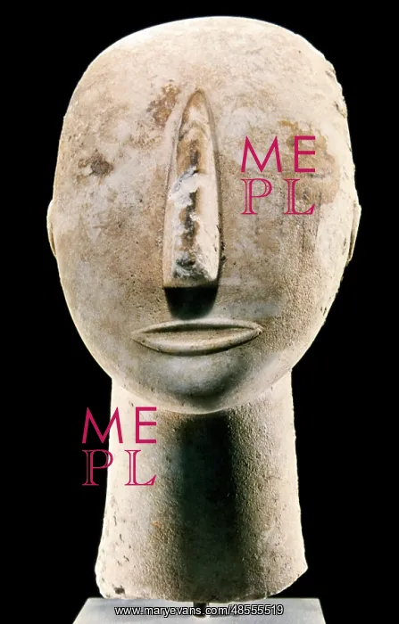 : Greece. Cycladic civilization. 3rd millenium BC. Marble head : Greece. Cycladic civilization. 3rd millenium BC. Marble head