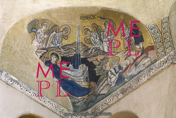 : GREECE. Daphni. Dapni Monastery. Nativity (early : GREECE. Daphni. Dapni Monastery. Nativity (early