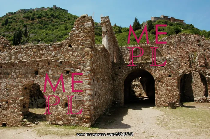 : Greece. Mystras. Fortified town. Byzantine. Remains. Pelopon : Greece. Mystras. Fortified town. Byzantine. Remains. Pelopon