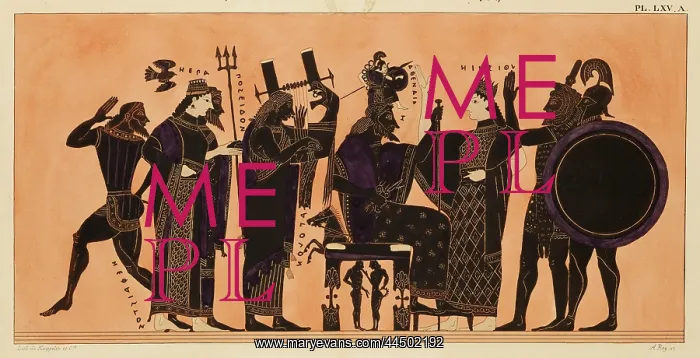 : Greek Amphora, showing various Gods : Greek Amphora, showing various Gods