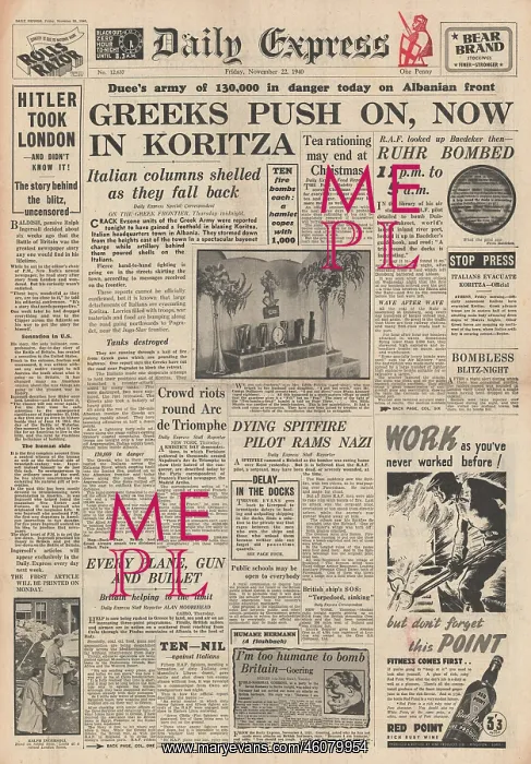 : Greek Army enter Koritza : Greek Army enter Koritza