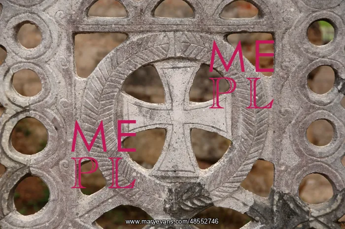 : Greek Art. Phidias Workshop ruins. Cross carved in stone. Ol : Greek Art. Phidias Workshop ruins. Cross carved in stone. Ol