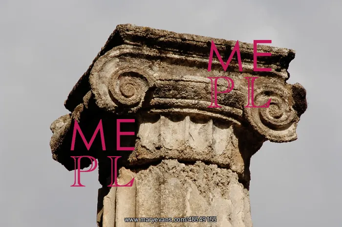 : Greek Art. Sanctuary of Olympia. Ionic column at the Palaest : Greek Art. Sanctuary of Olympia. Ionic column at the Palaest