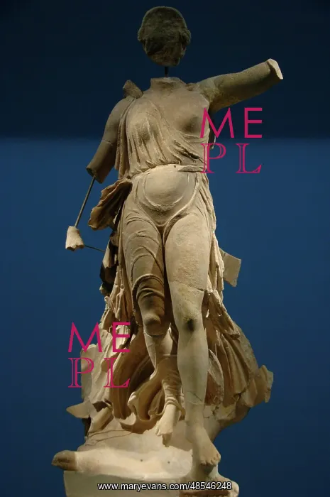 : Greek art. Statue of Victory (Nike). 5th century B.C. Parian : Greek art. Statue of Victory (Nike). 5th century B.C. Parian