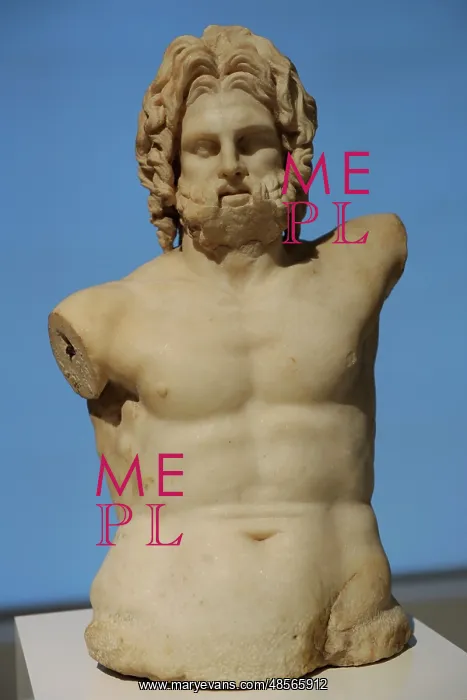 : Greek art. Statue. Zeus enthroned. City of Pergamon. 100-80 : Greek art. Statue. Zeus enthroned. City of Pergamon. 100-80