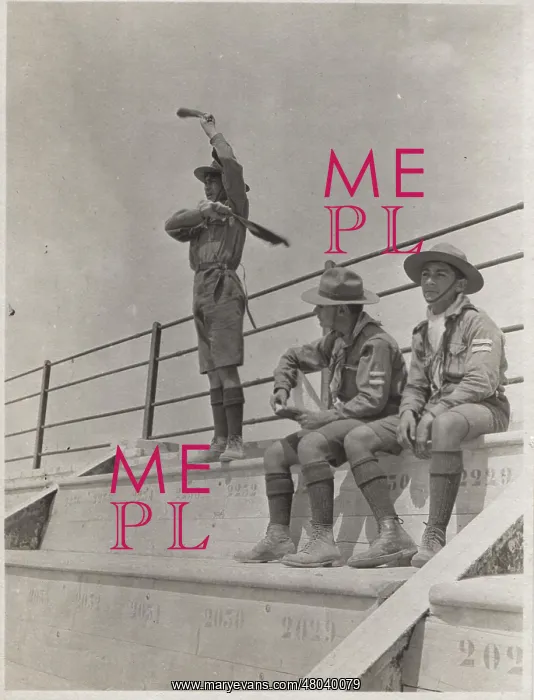 : Greek boy scouts doing semaphore signals : Greek boy scouts doing semaphore signals