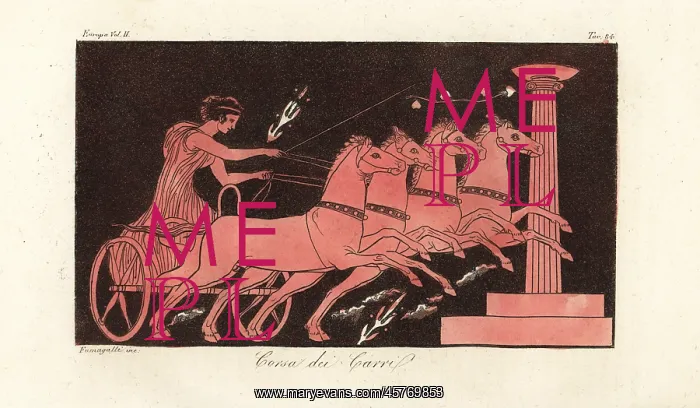 : Greek chariot race : Greek chariot race