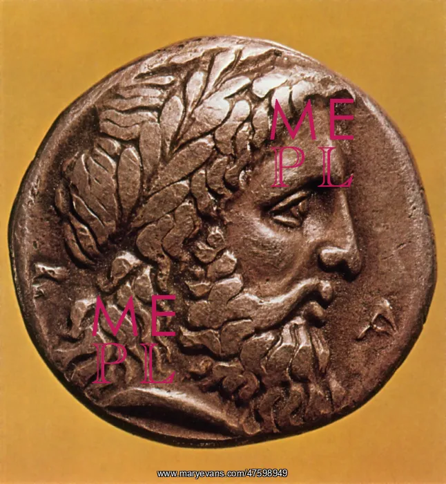 : Greek Coin with Zeus : Greek Coin with Zeus