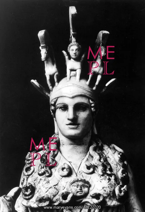 : The Greek goddess Athena with helmet : The Greek goddess Athena with helmet