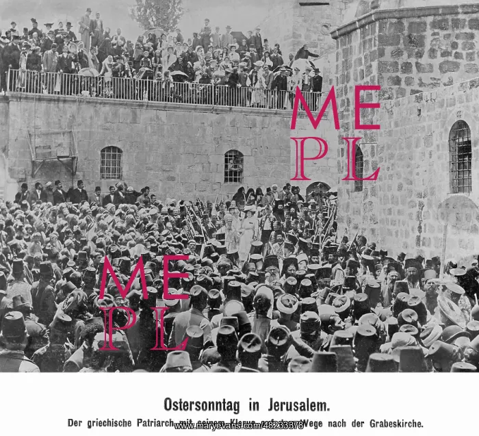 : The Greek Orthodox Patriarch of Jerusalem before the Easter : The Greek Orthodox Patriarch of Jerusalem before the Easter