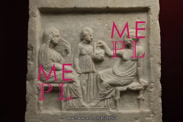 : Greek relief, Musee Lapidaire, Avignon, Provence, France : Greek relief, Musee Lapidaire, Avignon, Provence, France