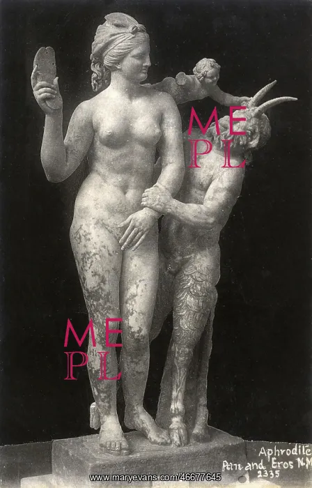: Greek Statue of Aphrodite, Pan and Eros : Greek Statue of Aphrodite, Pan and Eros