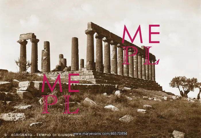 : Greek Temple of Giunone at Agrigento, Sicily : Greek Temple of Giunone at Agrigento, Sicily
