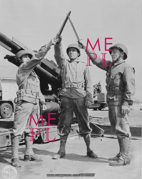 : Greek trainees at Camp Edwards, Massachusetts, circa 1943 : Greek trainees at Camp Edwards, Massachusetts, circa 1943