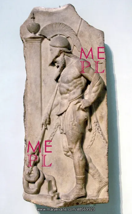 : Greek warrior. Hellenistic. 1st century BC. From Rhodes. Bri : Greek warrior. Hellenistic. 1st century BC. From Rhodes. Bri