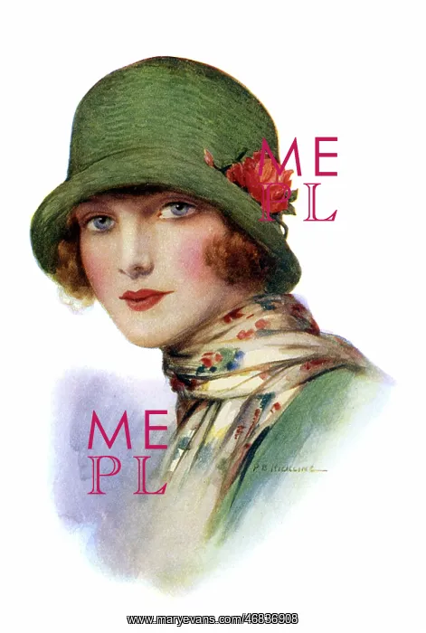 : GREEN CLOCHE & SCARF : GREEN CLOCHE & SCARF