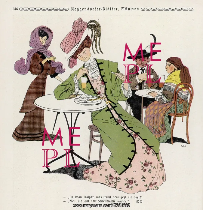 : GREEN LADY IN CAFE 1909 : GREEN LADY IN CAFE 1909