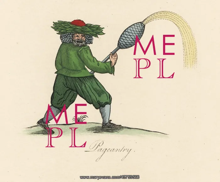 : Green man from medieval pageants : Green man from medieval pageants