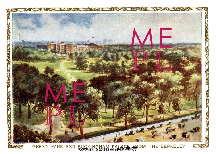 : Green Park and Buckingham Palace from The Berkeley Hotel : Green Park and Buckingham Palace from The Berkeley Hotel