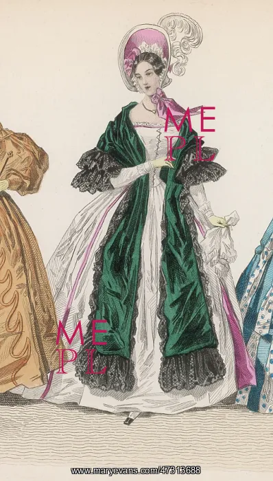 : Green Scarf 1830s : Green Scarf 1830s