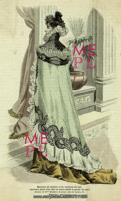 : Green Spotted Cloak 1899 : Green Spotted Cloak 1899