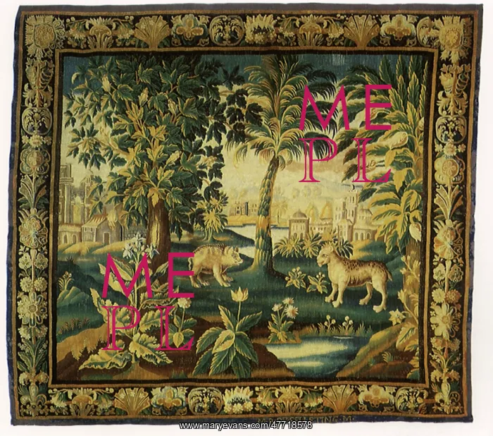 : Greenery with a Wild Boar and a Lion : Greenery with a Wild Boar and a Lion