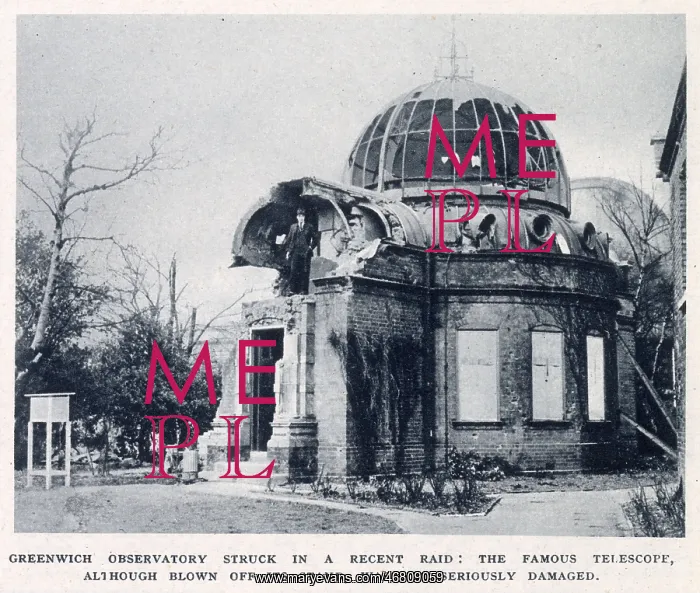 : Greenwich Observatory struck in bombing raid : Greenwich Observatory struck in bombing raid