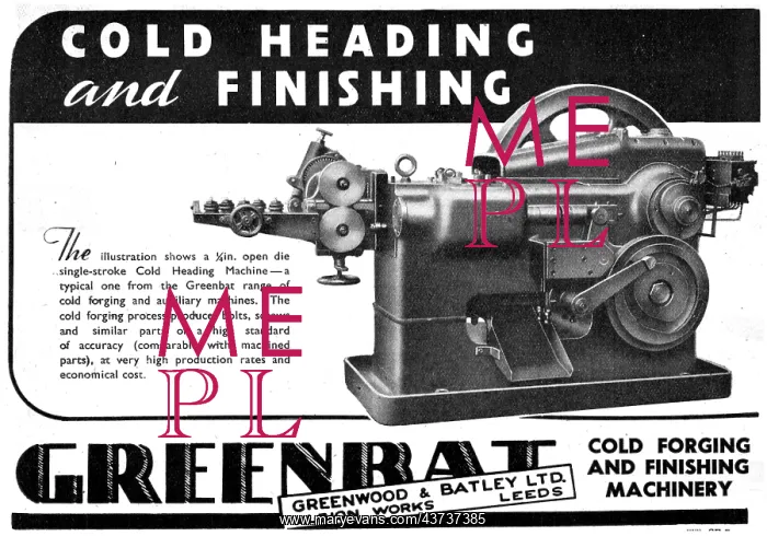 : Greenwood & Batley Greenbat Machine : Greenwood & Batley Greenbat Machine
