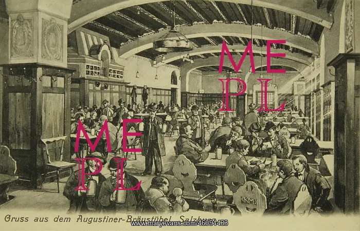 : Greeting card from the Augustiner Braustuberl : Greeting card from the Augustiner Braustuberl
