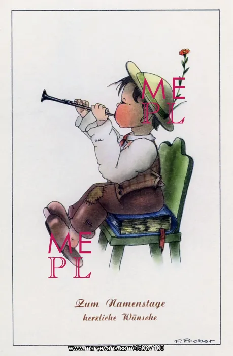  : Greeting card name day, 1930s  /  1940s
