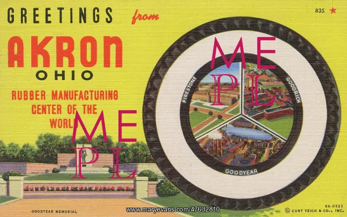 : Greetings from Akron, Ohio, USA : Greetings from Akron, Ohio, USA