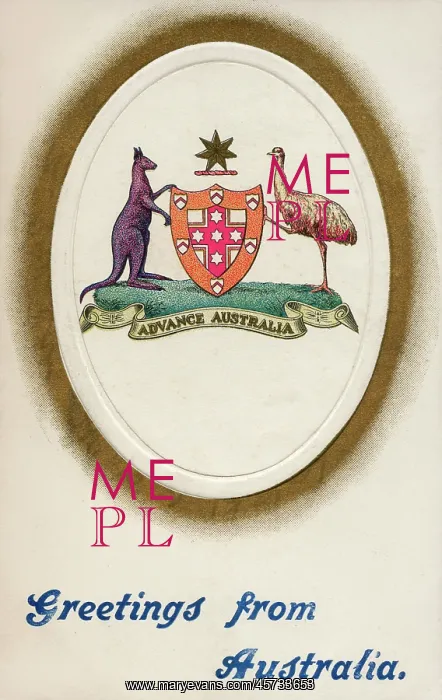 : Greetings from Australia - Commonwealth Coat of Arms : Greetings from Australia - Commonwealth Coat of Arms