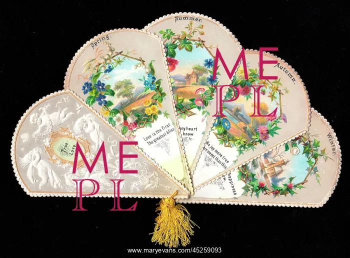 : Greetings card in the form of a fan : Greetings card in the form of a fan
