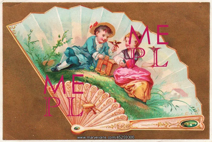 : Greetings card in the form of a fan : Greetings card in the form of a fan