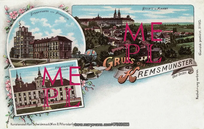  : Greetings card from Kremsmunster, Austria