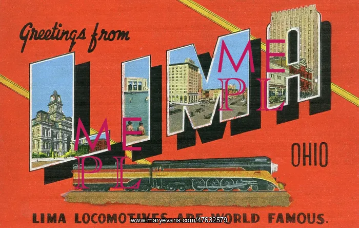: Greetings card from Lima, Ohio, USA : Greetings card from Lima, Ohio, USA
