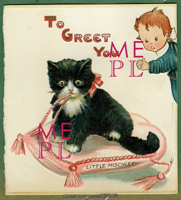  : Greetings card, Little Mischief