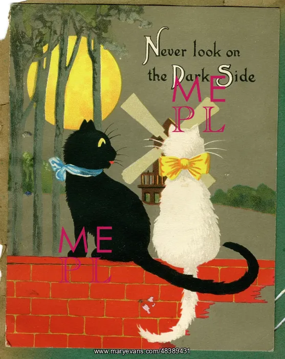 : Greetings card, Never look on the Dark Side : Greetings card, Never look on the Dark Side