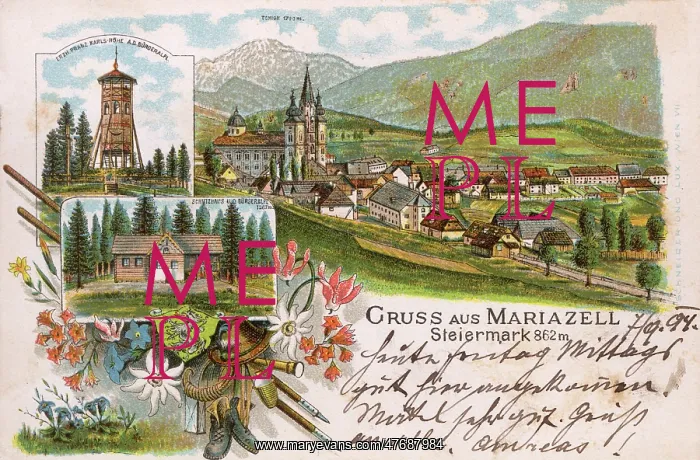  : Greetings card from Mariazell, Styria, Austria