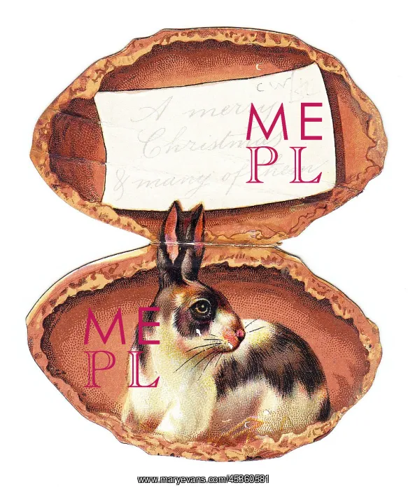 : Greetings card in the shape of an almond : Greetings card in the shape of an almond