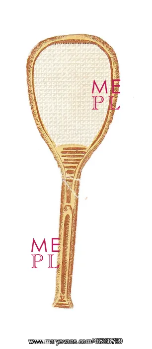  : Greetings card in the shape of a badminton racquet