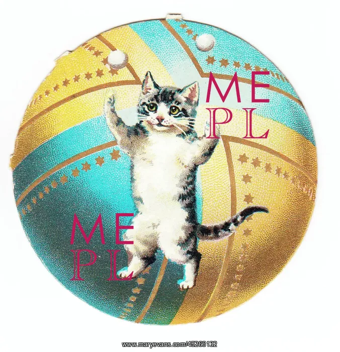 : Greetings card in the shape of a ball : Greetings card in the shape of a ball