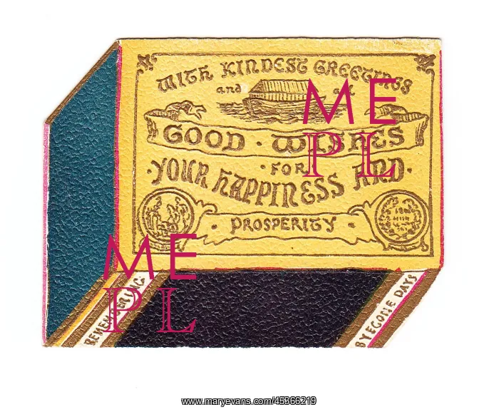 : Greetings card in the shape of a box of matches : Greetings card in the shape of a box of matches