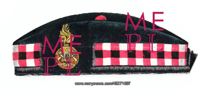 : Greetings card in the shape of a Glengarry cap : Greetings card in the shape of a Glengarry cap