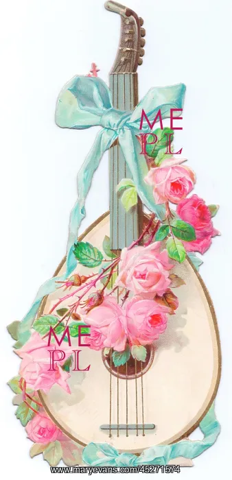 : Greetings card in the shape of a mandolin : Greetings card in the shape of a mandolin
