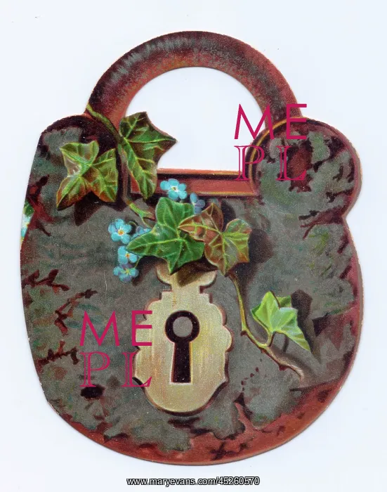 : Greetings card in the shape of a padlock : Greetings card in the shape of a padlock