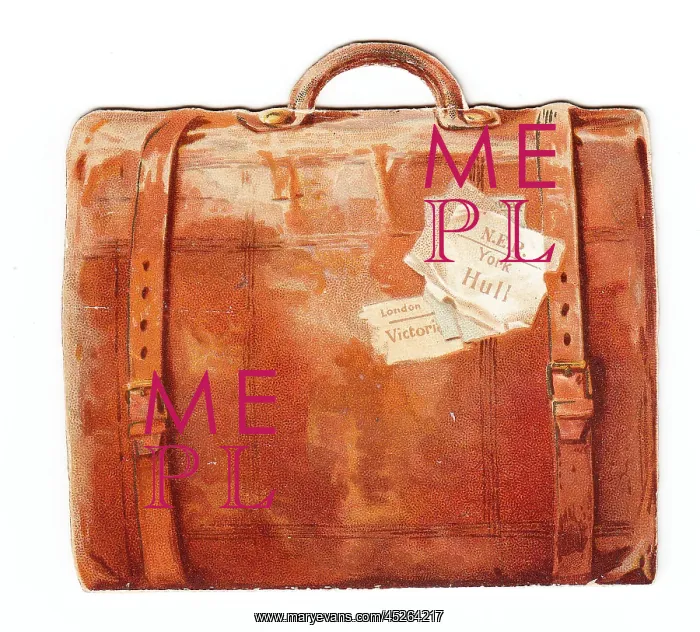 : Greetings card in the shape of a travelling case : Greetings card in the shape of a travelling case
