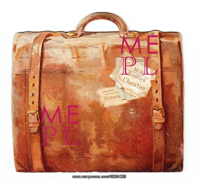 : Greetings card in the shape of a travelling case : Greetings card in the shape of a travelling case
