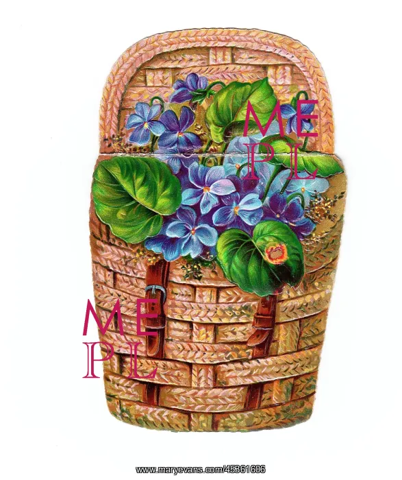 : Greetings card in the shape of a wickerwork basket : Greetings card in the shape of a wickerwork basket